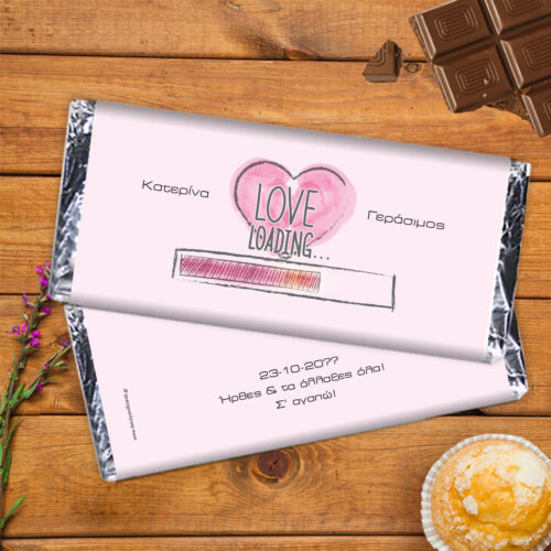 Σοκολάτα Love Loading, με Ονόματα, Μήνυμα στο περιτύλιγμα