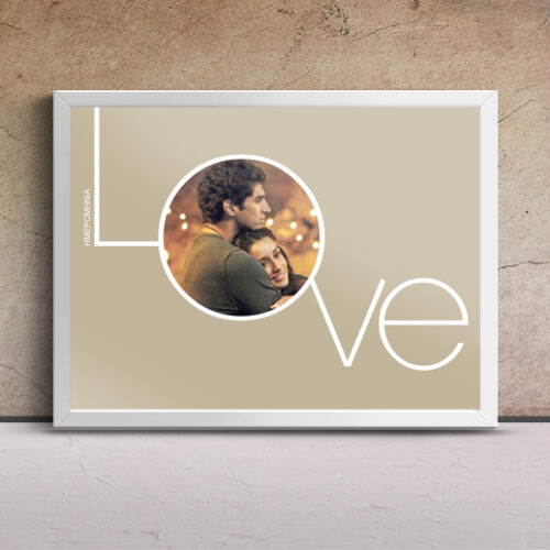 Κάδρο LOVE με Φωτογραφία Προσωποποιημένο για επέτειο