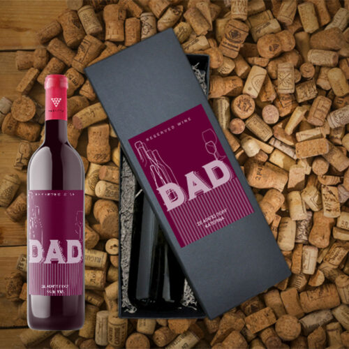 Κουτί Κρασί, με Ετικέτες για Μπουκάλι με Ονόματα, Μήνυμα