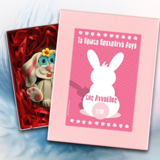 Το Πρώτο Πασχαλινό Αβγό σε Κουτί με όνομα για Κορίτσι