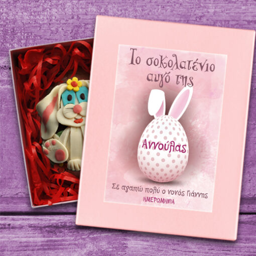 Πασχαλινό Δώρο Αβγό σε κουτί με Όνομα, Ευχές