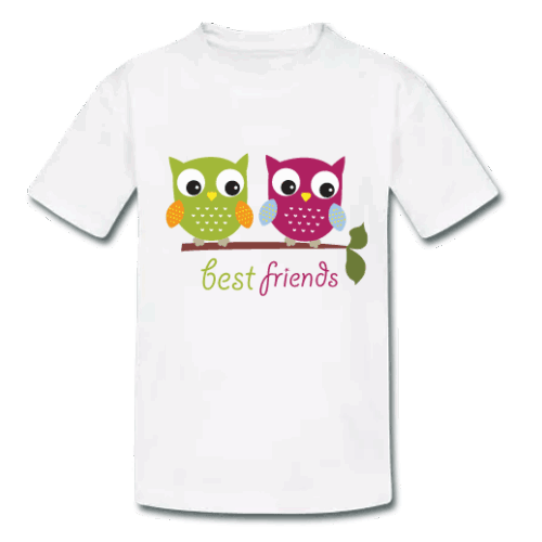 T-shirt Παιδικό με Κουκουβάγιες Best Friends