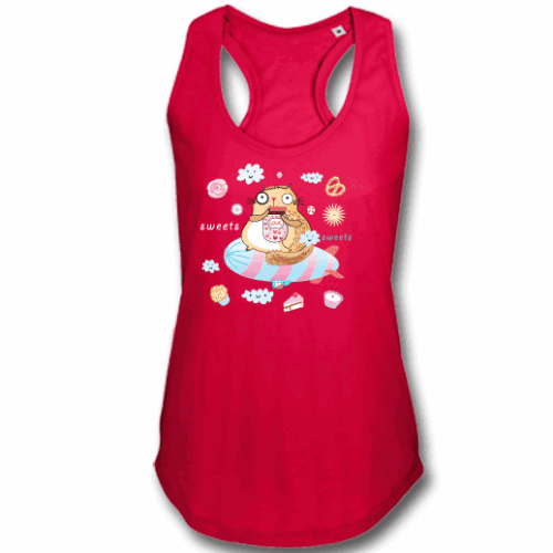 Γυναικείο T-shirt Αμάνικο με Πρωτότυπη Στάμπα