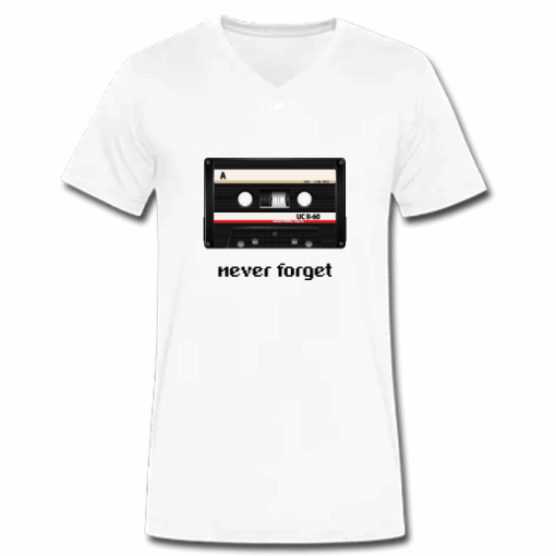 Λευκό Ανδρικό Tshirt με Έξυπνη Στάμπα με V