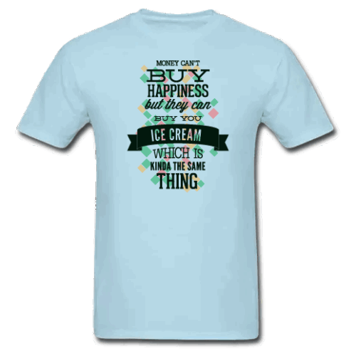 Γαλάζιο Αντρικό Μακό Money Cant Buy Hapiness