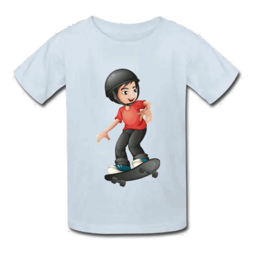 Γαλάζιο Παιδικό Μακό με Στάμπα Skate