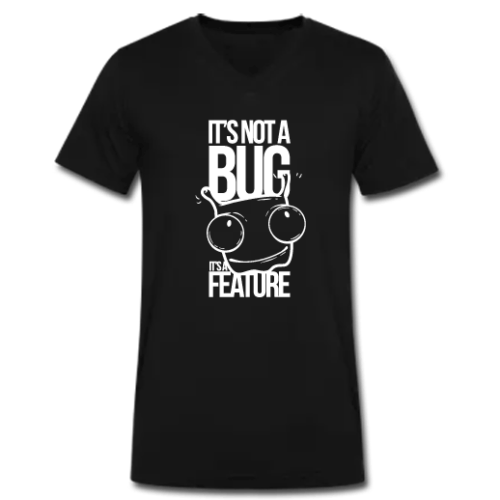 Μαύρο Ανδρικό Tshirt με στάμπα για Geeks με V