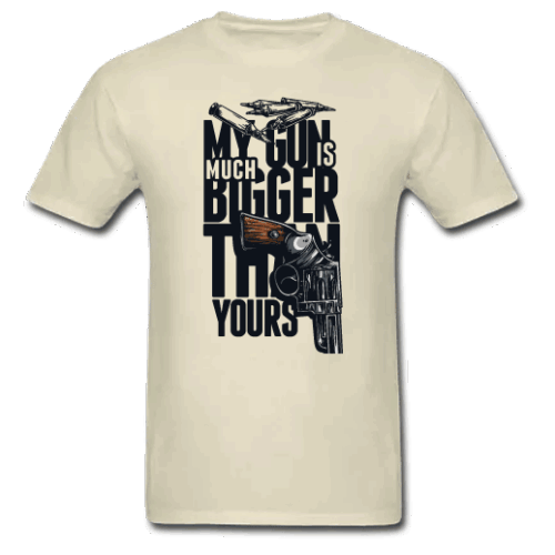 Αντρικό T-shirt My Gun Is Much Bigger