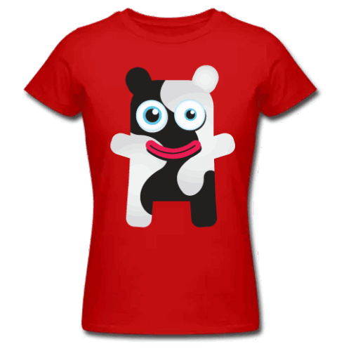 Κόκκινο Γυναικείο Μπλουζάκι με Αρκουδάκι