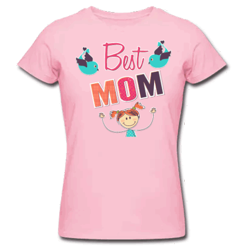 Ροζ T-shirt Best Mom