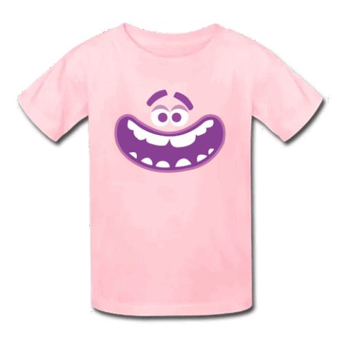 Ροζ Παιδικό Μπλουζάκι με Μωβ Φατσούλα