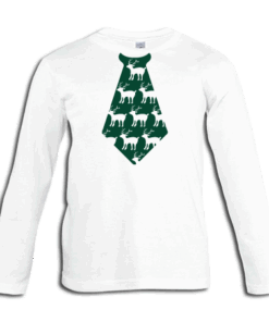 Φούτερ Χριστουγεννιάτικο με Στάμπα Γραβάτα με Τάρανδους