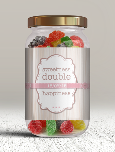 Βαζάκι με Καραμέλες, Δώρο για Νεογέννητα Δίδυμα