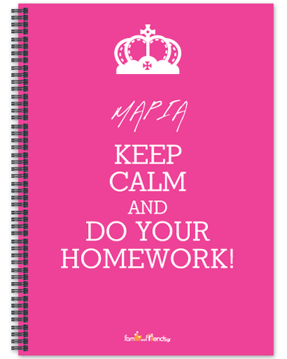 Τετράδιο Α4 Σπιράλ για Κορίτσια, Keep Calm and…