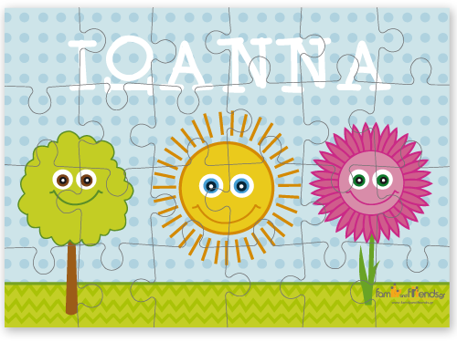 Καλοκαιρινό Παζλ με Λουλουδάκια