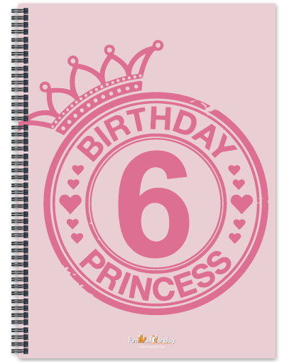 Τετράδιο Α4 με όνομα για Δημοτικό με Σφραγίδα, Birthday Princess