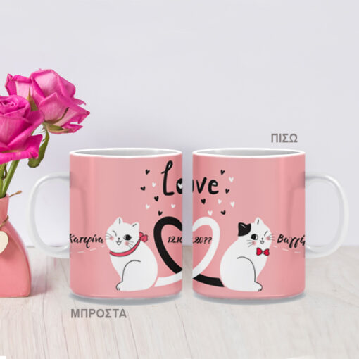 Κούπα με καρδιά σε ουρές Προσωποποιημένη με Ονόματα, Μήνυμα