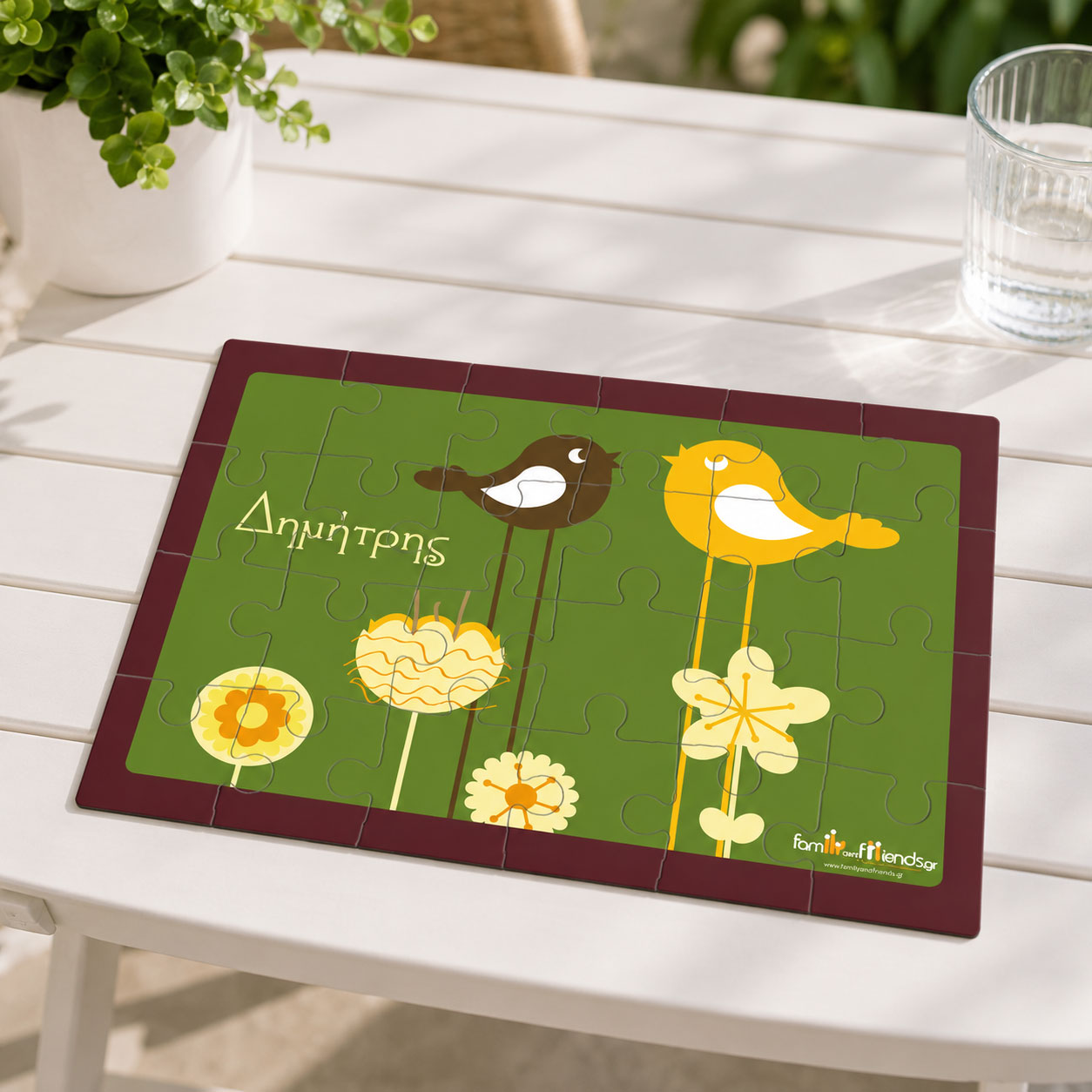 paidiko_puzzle_me_poulakia_kai_onoma_doro_genethlion_gia_koritsia_familyandfriends