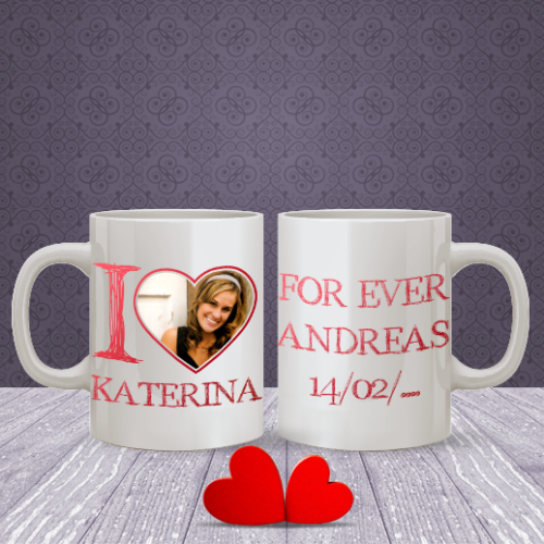 Προσωποποιημένη Κούπα με Φωτογραφία για Ερωτευμένους
