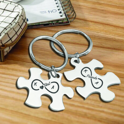 Μεταλλικά Μπρελόκ Παζλ Infinity με Χάραξη laser, για Φίλες