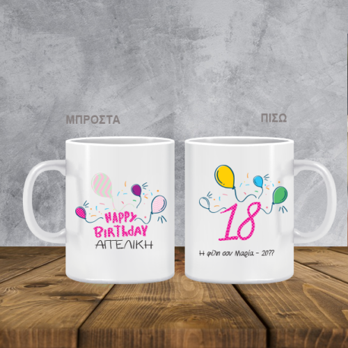 Happy Birthday, Κούπα με Όνομα, Μήνυμα, Ηλικία