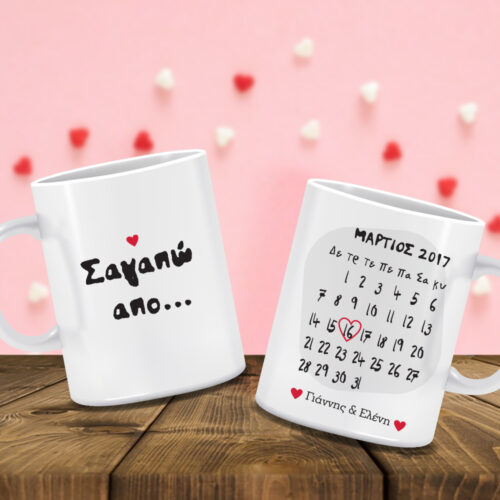 Κούπα με μήνα γνωριμίας. Ονόματα, Μήνυμα για ζευγάρια