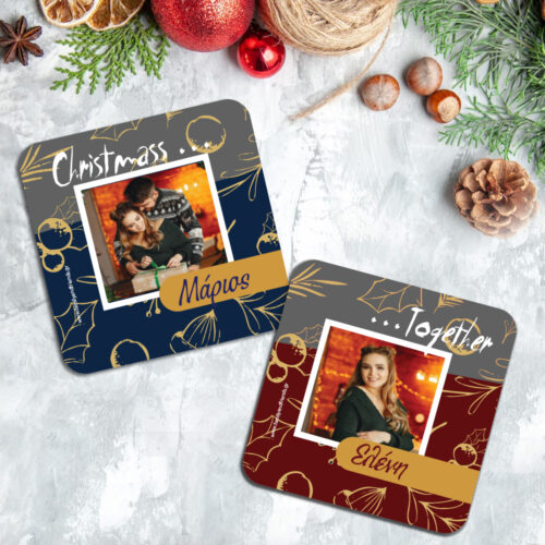 2 Σουβέρ Γιορτινά, με 2 Φωτογραφίες, Μήνυμα