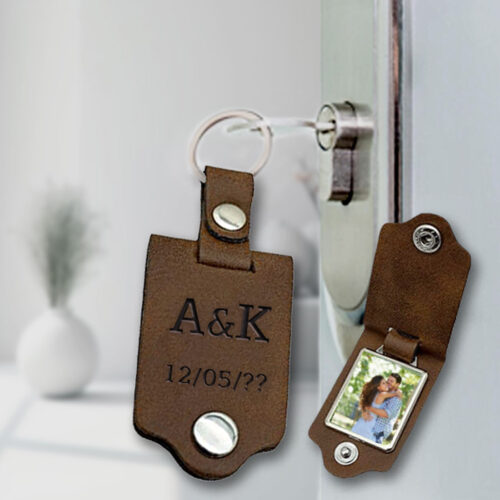 Δερμάτινο Μπρελόκ με Φωτογραφία, Μήνυμα