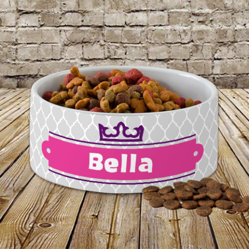 Μπόλ για Σκύλους με Κορώνα, Προσωποποιημένο με Όνομα