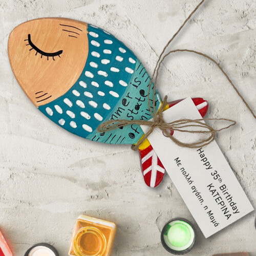 Hand made διακοσμητικό ψαράκι για γυναίκες με Ευχές, Ονόματα