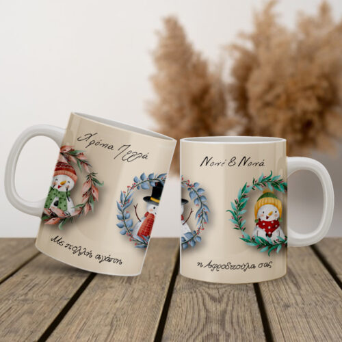 Κούπα με Χιονάνθρωπο, Ονόματα, Ευχές, Ημ/νία