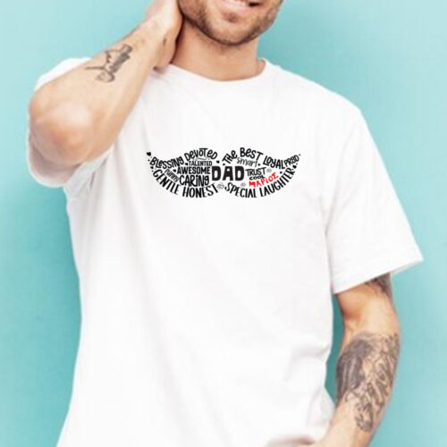 Μπλουζάκι, T-shirt για Μπαμπά με Μουστάκι, Όνομα