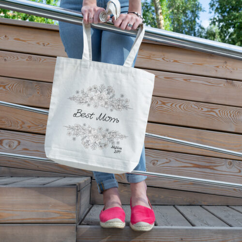 Μήνυμα σε Πάνινη Τσάντα Ώμου με Όνομα