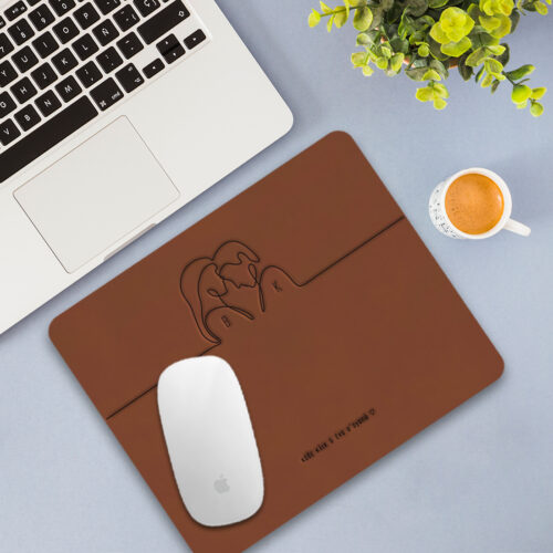 Mouse Pad με χάραξη μήνυμα για γραφείο, Δερμάτινο