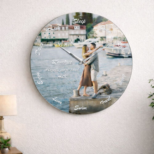 Ρολόι Τοίχου με Φωτογραφία, μήνυμα σε κάθε ώρα