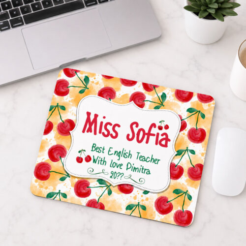 mousepad gia grafeio me onoma kai minima doro gia daskala agglikon familyandfriends